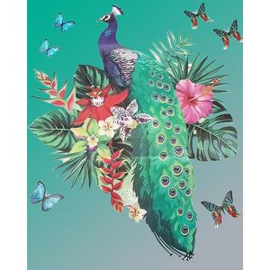 PARIJAT HANDICRAFT Creative Colorful <b>Vinyl</b> <b>Wall</b> Sticker King Birds Nature Design Peacock Butterfly Unique Nature Inspired Decor - Product Image 6