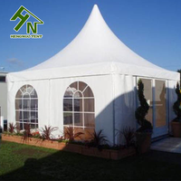 Tente Pagode 6x6m à Structure en Aluminium Robuste avec Protection UV, Barnum Extérieur pour Événements et Fêtes, Chapiteau 20x20 Pieds pour Utilisation Intérieure et Extérieure