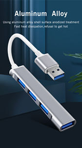 Station d'accueil <span class=keywords><strong>USB</strong></span> 3.0 en aluminium 4-en-1 pour <span class=keywords><strong>C</strong></span> vers <span class=keywords><strong>C</strong></span> et A vers A, 4 ports de charge et transfert de données - Product Image 2