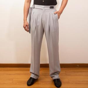 Latin Modern Ballroom <strong>Dance</strong> Professional Harlan Style Trousers <strong>Pants</strong> for <strong>Men</strong> - Product Image 4