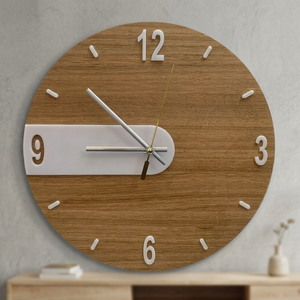 Modern Quartz Needle Wall <b>Clock</b> Acrylic Night Light Quiet Timepiece-<b>Battery</b> Powered for Home Office Living Room Decor BURAQ - Product Image 3