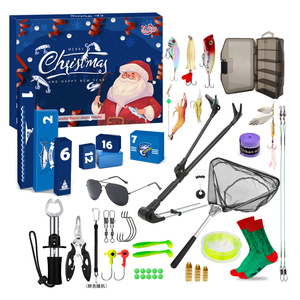 Lushawer Bộ Quà Tặng lịch phiêu lưu câu cá 24 cái/bộ Bộ dụng cụ câu cá Phụ Kiện Hộp câu cá kết hợp Quà Tặng câu cá giáng sinh - Product Image 1