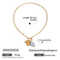 Colliers J&D en acier inoxydable 18K, hypoallergéniques, résistants au ternissement, avec chaîne à clips, breloques DIY et pendentif cœur en céramique, modèle Chili