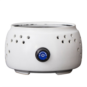 Poêle électrique en céramique avec théière en verre pour la préparation du thé, équipement de thé Kung Fu, rétro, blanc, dessus lisse, 1500W - Product Image 4