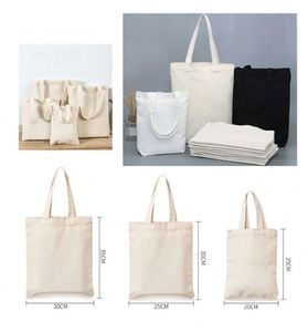 Eco-friendly Cotton <b>Canvas</b> <b>Tote</b> Bags With Rope Handles Custom Printed Sublimation Blanks Fashion Style for Wholesale - Product Image 3