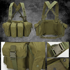 Groothandel Roewe Tactische Vest met MOLLE-systeem, snel los te maken, lichtgewicht borsttuig met zakken, ONE SIZE FITS ALL voor training - Product Image 6