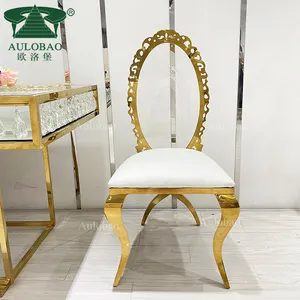 Fauteuil de réception moderne pour banquet, chaise de mariage, acrylique transparent sculpté, en acier inoxydable, 2020