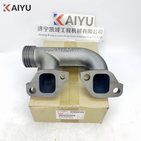 Manifold Knalpot Depan B229900003269 untuk Excavator SANY SY335C Mesin Isuzu 6HK1 Pipa Knalpot Suku Cadang Mesin Excavator Sany