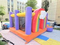 GOLDEN ART BC-529 Château gonflable extérieur personnalisé en forme d'arc-en-ciel, trampoline gonflable, maison de saut à obstacles en PVC