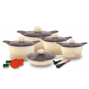 Juego de Ollas Coreanas de 15 Piezas con Degradado de Color, Antiadherente, de Aluminio, Apto para Horno - Product Image 2