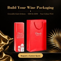 Boîte cadeau en carton avec couvercle rabattable pour vin, logo personnalisé, pour bouteille unique de 750 ml, vin rouge ou blanc, emballage en gros, fabricant