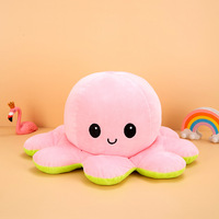 En gros Peluche Poulpe Mignon Personnalisé Peluche Animal Océan Double Face Réversible Flip Poulpe Peluche Jouets