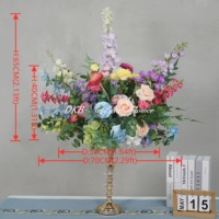 Boule de fleurs artificielles en soie rose décorative OEM faite à la main, 50 cm, pour événements, mariages, centres de table et célébrations