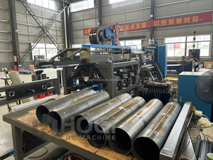 Ligne de production automatisée HOGI pour cheminées en acier inoxydable, <span class=keywords><strong>coude</strong></span> de <span class=keywords><strong>conduit</strong></span>, tuyau, machine à cintrer les tôles CNC à 4 rouleaux entièrement servo-assistée - Product Image 6