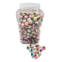 Bonbons gélifiés tendres 2g en forme de boules, saveurs variées : Planète Terre, Pastèque, Œil, Football, Mangue, Citrouille - Vente Flash