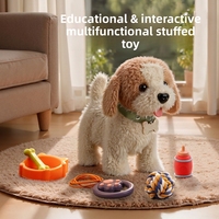 Chien robot intelligent électrique unisexe, jouet sonore réaliste, poupée chien AI en peluche qui lèche la langue