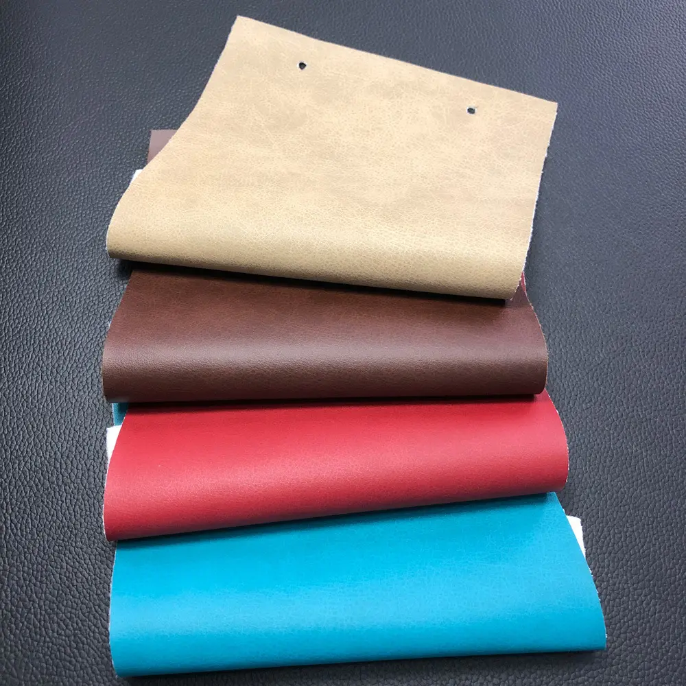 Solid colour DIY processing design Embossed Vinyl PVC Faux Leather Fabric For Making Shoe/Bag/sofa/Decorative
