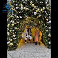 Lumières LED pour sapin de Noël en plastique de qualité commerciale ANPU, IP65, avec synchronisation, tuiles LED carrées pour la décoration de la place