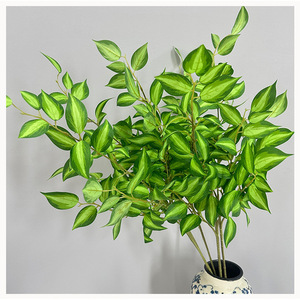 Feuilles d'eucalyptus artificielles Meng Jie, 30cm-100cm, branche unique, plante verte artificielle pour décoration, photographie de mariage - Product Image 4