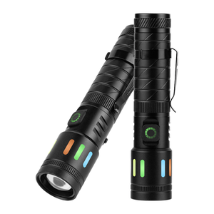 ไฟฉาย P50 คอนวอย สว่างพิเศษ ตัวเรือนอะลูมิเนียม ไฟฉายเรืองแสงแบบชาร์จไฟได้ ไฟฉาย LED สำหรับยุทธวิธี ชาร์จผ่าน USB มาตรฐานกันน้ำ IP65 - Product Image 1