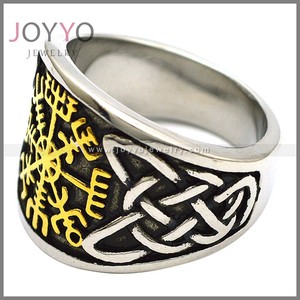 Vàng Mạ Cổ Điển Viking Vòng Retro Người Đàn Ông Quyến Rũ Vòng Đảng Thép Không Gỉ Vòng Trang Sức - Product Image 3