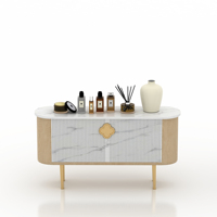 Nouveau magasin de cosmétiques personnalisé salon de beauté en bois magasin comptoir affichage table de maquillage pour les produits montrent en direct