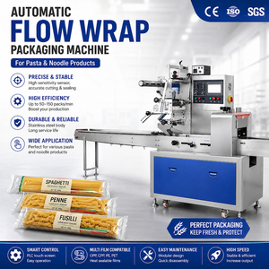 <b>Pasta</b> & Noodle Packaging Machine | Automatic Horizontal Flow Wrapper for Bread | Small Business Food Packing Equipment - Product Image 1