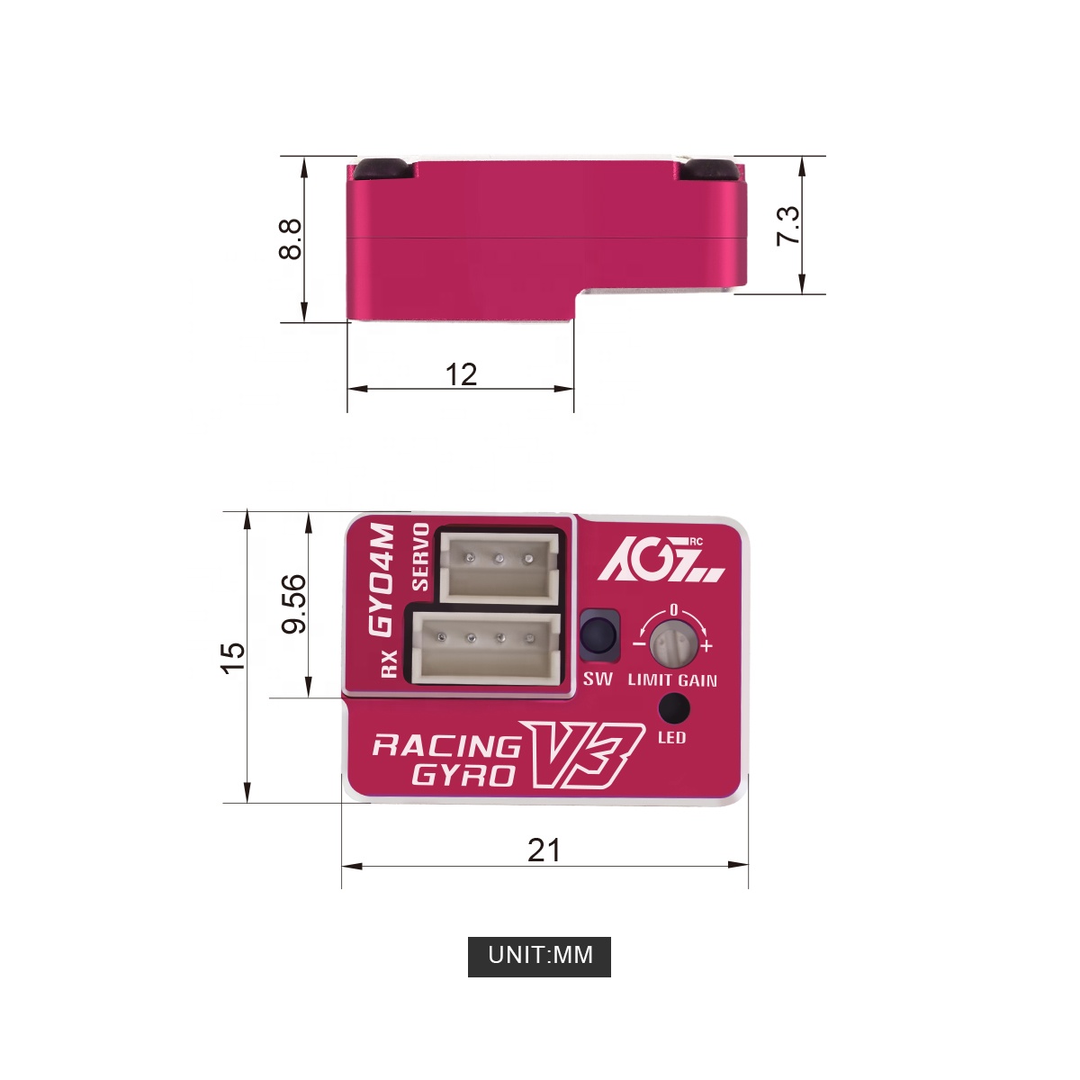 drift rc car with servo and gyro