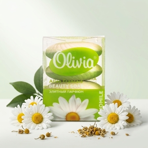 Mix Olivia Chamomile Family Bar <b>Soap</b> 4 Piece Pack with Glycerin and Lanolin Total 420 g Olivia - Product Image 1