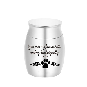 Urna di cremazione, ali d'angelo della zampa di cane, incise memorie delle ceneri: tu eri il mio ciao Faourite e il mio addio più a mano- - Product Image 1