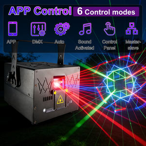 Sistema de Luz Láser RGB DMX Profesional de 5W, Control por Voz/Aplicación, Escaneo de Alta Velocidad, Aleación de Aluminio - Product Image 6