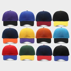 New Fashion Baseball Cap Women Men <b>Sunscreen</b> Baseball Hat Outdoor Sports Sunshade 6 Panel Solid Color Splicing Sports Hat - Product Image 2