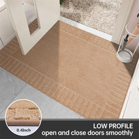 Tapis d'entrée intérieur lavable, absorbant, à séchage rapide, résistant à la saleté, antidérapant, à profil bas, pour les zones à fort trafic