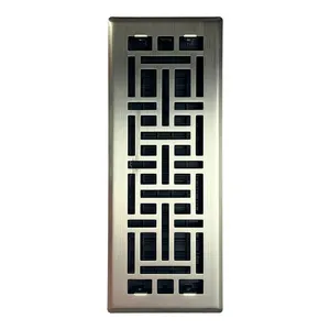 4 × 10 Zoll dekorativer Metallboden Register Lüftungsbohrungen Lüftungsgitter viktorianisch für HVAC-System