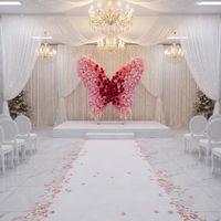 Support de toile de fond papillon personnalisable en diverses couleurs, arche de mariage en métal, support géant pour fleurs et papillons pour mariage et anniversaire