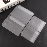 Pochette de Rangement Étanché A5 A6 A7, Cartes Plastique avec Fermeture Éclair, Classeur à 6 Trous en PVC pour Agendas et Chemises à Feuillets Mobiles