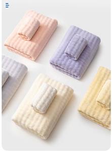 Serviette de bain 7A en microfibre tricotée antibactérienne, couleur unie, velours corail, écologique, anti-enfants, séchage rapide, épaissie pour bain moussant - Product Image 5