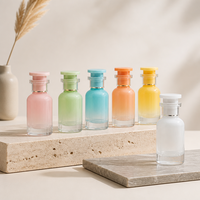 Flacon vide en verre sablé couleur macaron pour recharge de parfum et cosmétiques, en gros