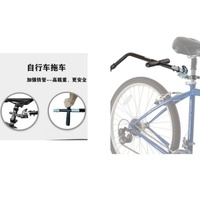 Remorque de vélo robuste avec grande boîte de transport en plastique, remorque utilitaire à deux roues pour le shopping et le camping