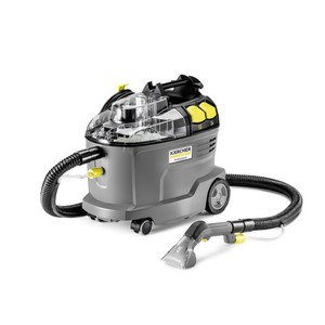 Aspirateur industriel professionnel 220V, collecteur de poussière électrique avec tuyau et buse, gris et jaune - Product Image 1
