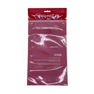 批发定制三面密封拉链袋带透明窗口手套包装印刷塑料包装袋供应商 - Product Image 1