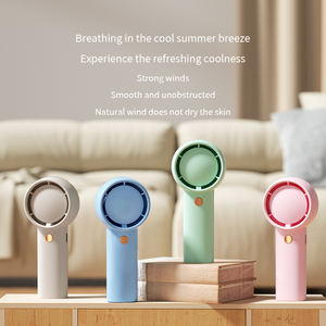 Ventilateur électrique portable sans pales rechargeable par USB avec sangle de cou pour voiture, hôtel, extérieur, prise en charge de l'espagnol - Product Image 2