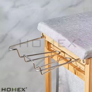 <span class=keywords><strong>Cesto</strong></span> per biancheria in bambù con ruote e asse <span class=keywords><strong>da</strong></span> stiro - Product Image 4