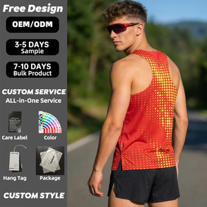 เสื้อกีฬาแห้งเร็วสีพื้นสำหรับผู้ชาย เสื้อบาสเก็ตบอล วิ่ง ออกกำลังกาย ฟิตเนส เสื้อกล้ามระบายอากาศสำหรับผู้ชาย - Product Image 1