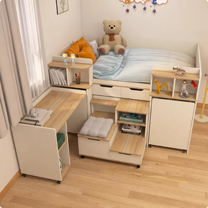 <span class=keywords><strong>Lit</strong></span> de cabine pour enfants et tout-petits, gain de place, <span class=keywords><strong>avec</strong></span> <span class=keywords><strong>bureau</strong></span> coulissant et placard - Product Image 2