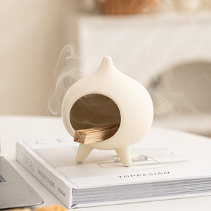 Quemador de Incienso de Cerámica Moderno de Palo Santo, Chimenea de Aromaterapia Tres en Uno, Hecho a Mano, Aceite Esencial para el Hogar - Product Image 3