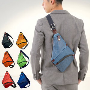 Sac bandoulière homme en cuir véritable de cheval, petit format, fermeture éclair, tannage végétal, pour usage quotidien toutes saisons - Product Image 1