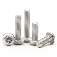 Vis antivol à tête cylindrique plate en acier inoxydable 304 zingué M2-M12 avec colonne, vis anti-démontage à tête plate ronde