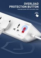 LDNIO SC10610C - Regleta de alimentación de 2500W con 3 USB-C + 3 USB-A, PD33W, PPS, QC30W, enchufe de extensión multifunción, cargador