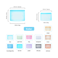 Sac de rangement pour aliments en silicone 100% réutilisable sans BPA, sac à sandwich, sac à collation, organisateur de sacs de rangement pour aliments en silicone pour la cuisine